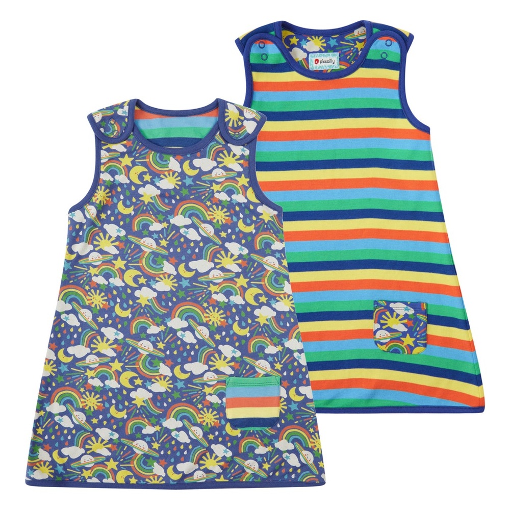 Piccalilly Reversible Dress Rainbow Weather 18-24‎ Months Girls